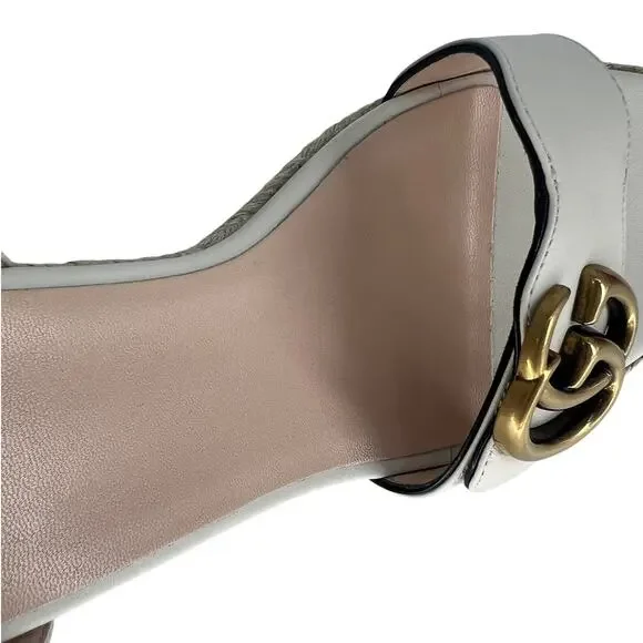 Gucci Aitana Marmont GG Leather Platform Espadrille Wedge Sandals 41 - Picture 13 of 16